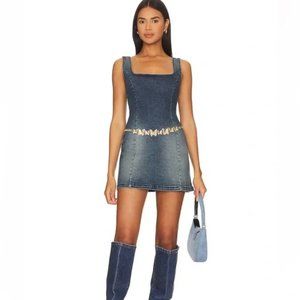 EB‎ Denim Devan NYE Holiday Party Denim Mini Dress Small